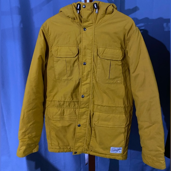 Quiksilver Jacket Long Bay - Yellow Sz-S Men’s - Picture 2 of 8